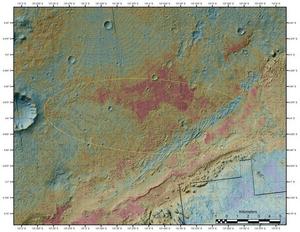 Landing site for Curiosity